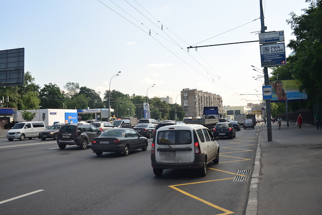ТТК после съезда с Савеловской эстакады в сторону Проспекта Мира
