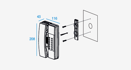 COMMAX TP-90RN размеры